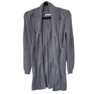 Womens Gray Sweater Size XS Gray Open Cardigan Duster Long Sleeves Lauren Conrad
